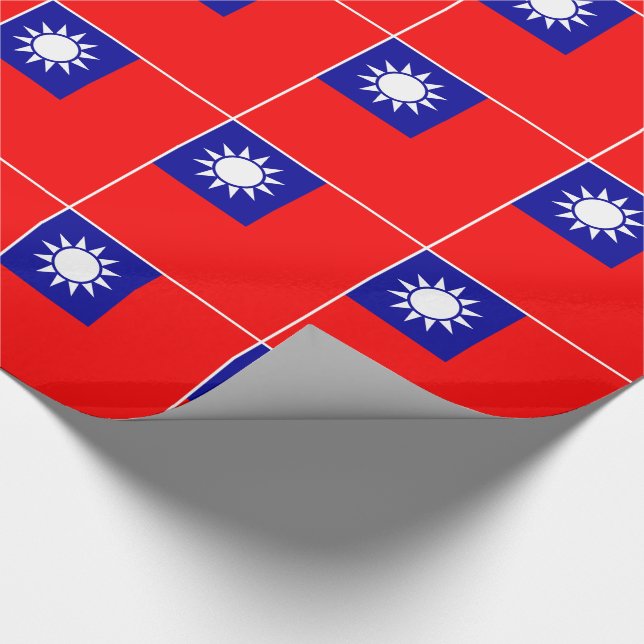 Papel De Regalo Bandera de Taiwán (Esquina)