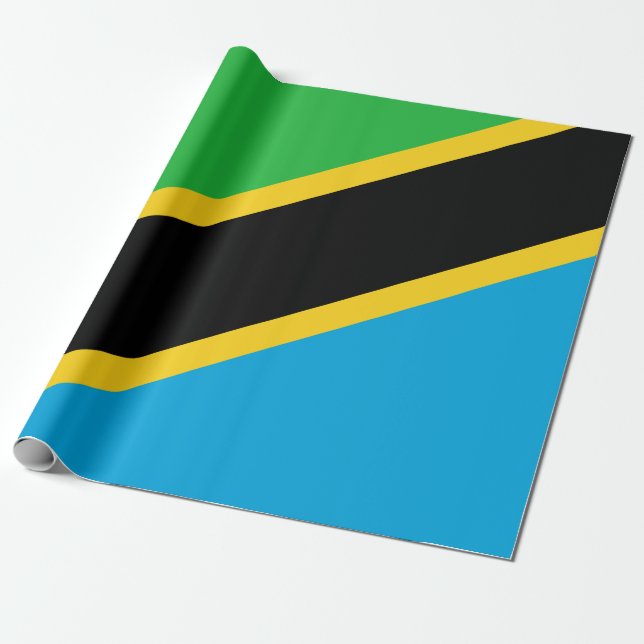 Papel De Regalo Bandera de Tanzania (Desenrollado)
