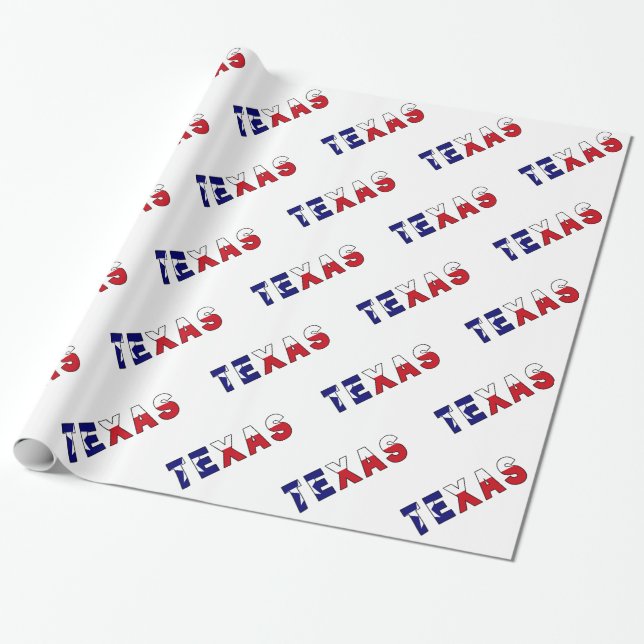 Papel De Regalo Bandera de Texas (Desenrollado)