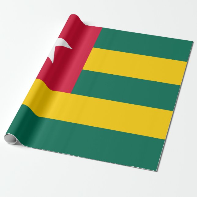 Papel De Regalo Bandera de Togo (Desenrollado)