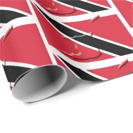 Papel De Regalo BANDERA DE TRINIDAD con contorno de mapa