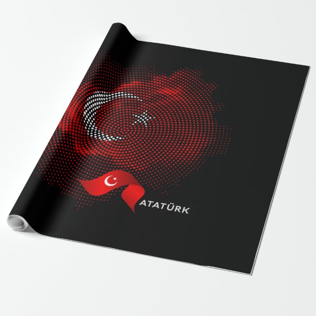 Papel De Regalo Bandera de Turquía (Desenrollado)