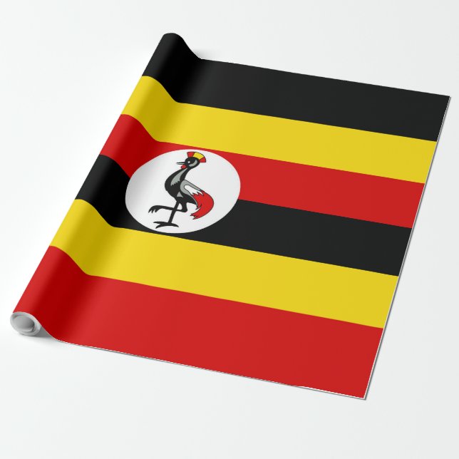 Papel De Regalo Bandera de Uganda (Desenrollado)
