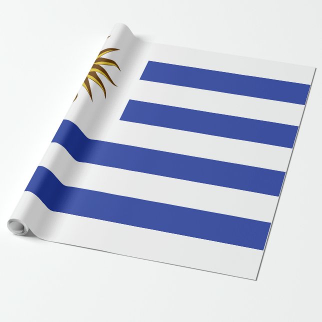 Papel De Regalo Bandera de Uruguay (Desenrollado)