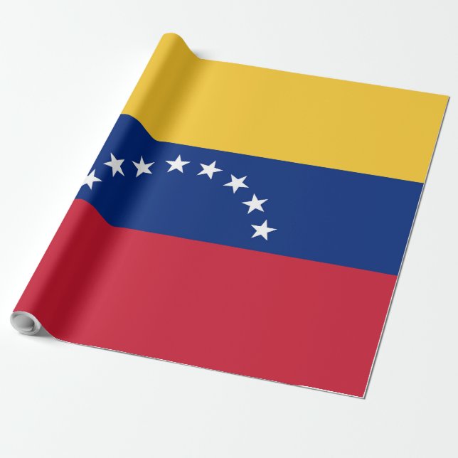 Papel De Regalo Bandera de Venezuela (Desenrollado)