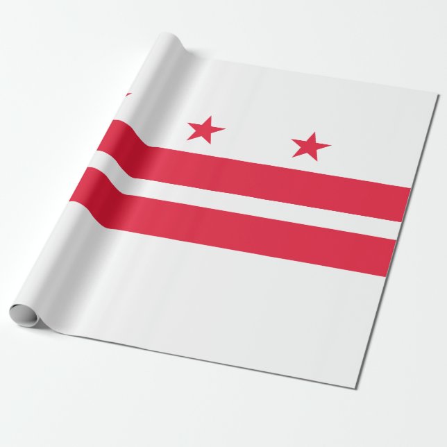 Papel De Regalo Bandera de Washington D.C. (Distrito de Columbia) (Desenrollado)
