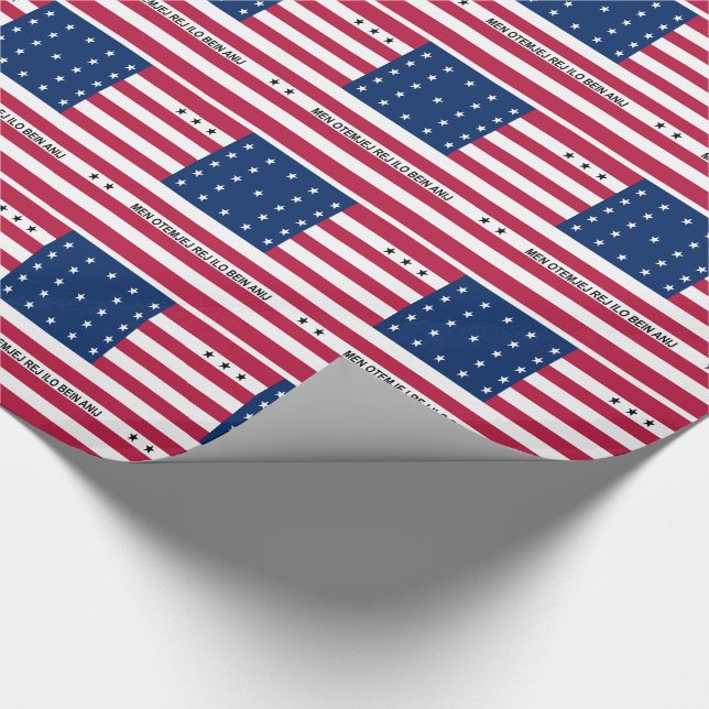 Papel De Regalo Bandera del atolón patriótico de Bikini (Esquina)