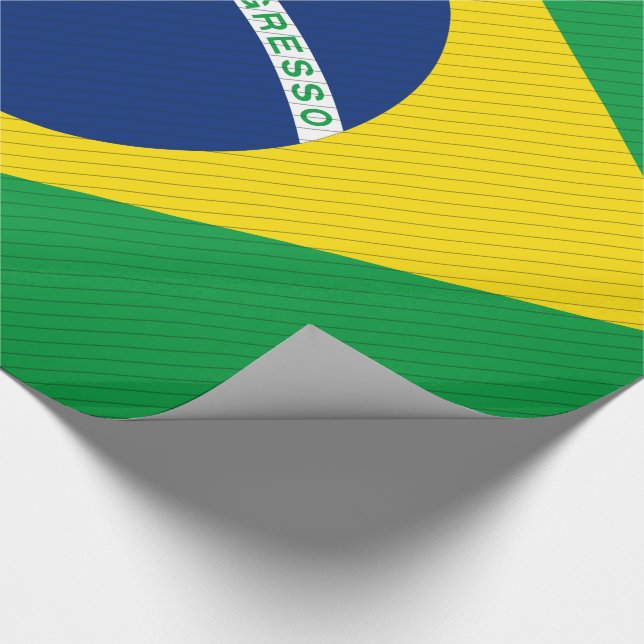 Papel De Regalo Bandera del Brasil (Esquina)