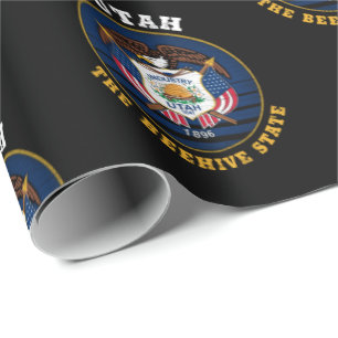 PAPEL DE REGALO BANDERA DEL ESTADO DE AVISPA DE UTAH