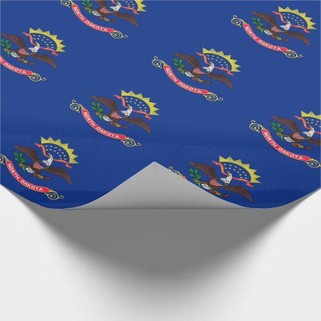 Papel De Regalo Bandera del Estado de Dakota del Norte (Esquina)
