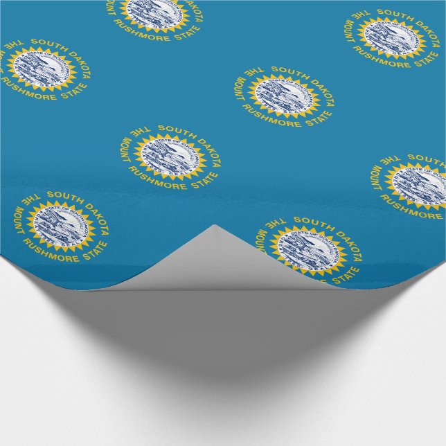 Papel De Regalo Bandera del Estado de Dakota del Sur (Esquina)