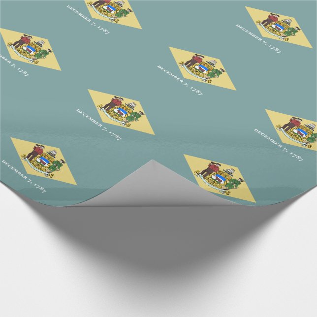 Papel De Regalo Bandera del estado de Delaware (Esquina)