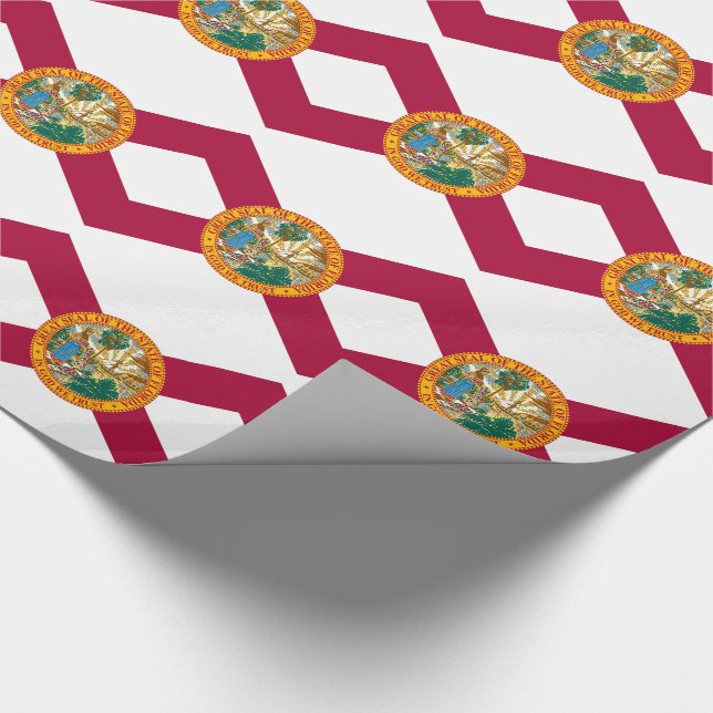 Papel De Regalo Bandera del estado de Florida (Esquina)