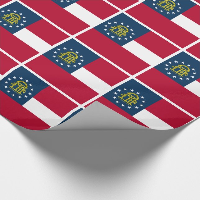 Papel De Regalo Bandera del Estado de Georgia (Esquina)