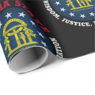 PAPEL DE REGALO BANDERA DEL ESTADO DE GEORGIA PEACH