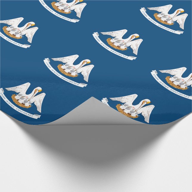 Papel De Regalo Bandera del estado de Louisiana (Esquina)