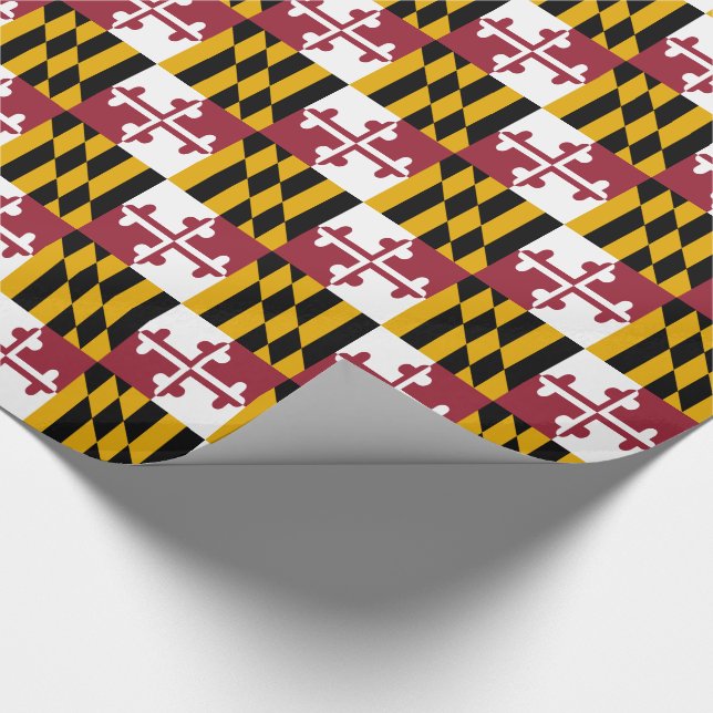 Papel De Regalo Bandera del Estado de Maryland (Esquina)