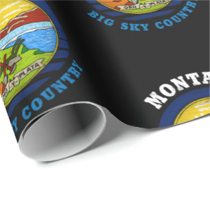 PAPEL DE REGALO BANDERA DEL ESTADO DE MONTANA BIG SKY