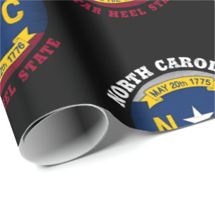 PAPEL DE REGALO BANDERA DEL ESTADO DE NORTH CAROLINA TAR HEEL