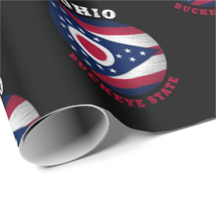 PAPEL DE REGALO BANDERA DEL ESTADO DE OHIO BUCKEYE
