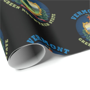 PAPEL DE REGALO BANDERA DEL ESTADO DE VERMONT GREEN MOUNTAIN