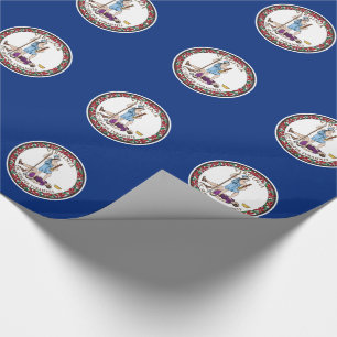 Papel De Regalo Bandera del estado de Virginia