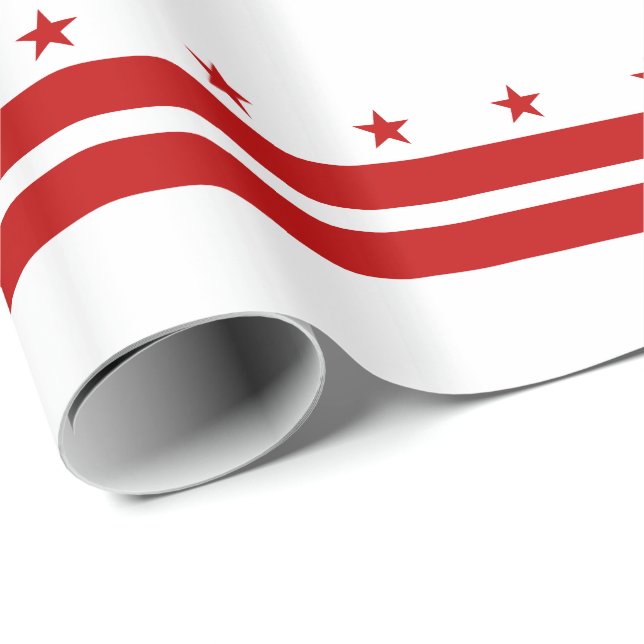 Papel De Regalo Bandera del estado de Washington DC (Esquina del rollo)