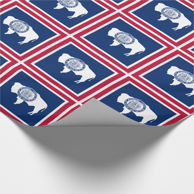 Papel De Regalo Bandera del estado de Wyoming (Esquina)