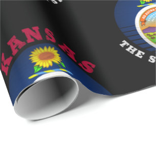 PAPEL DE REGALO BANDERA DEL ESTADO DEL GIRASOL DE KANSAS