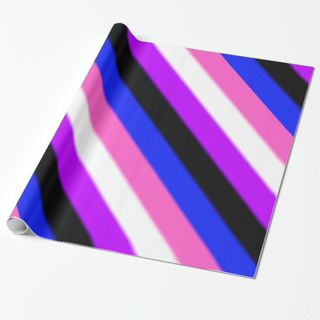 Papel De Regalo Bandera del Orgullo de Fallo de Género (Desenrollado)