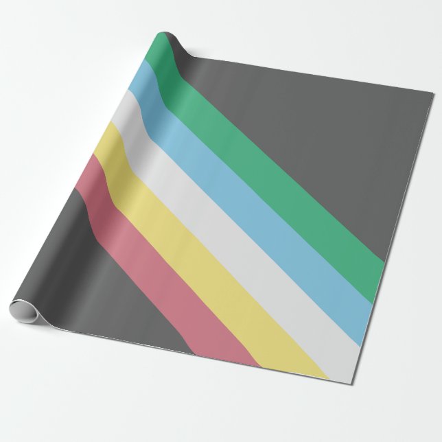 Papel De Regalo Bandera del Orgullo de la Discapacidad (Desenrollado)