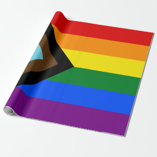 Papel De Regalo Bandera del Orgullo del Progreso LGBTQ+