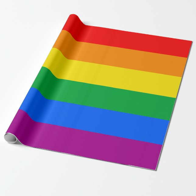Papel De Regalo Bandera del orgullo gay LGBTQ+ (Desenrollado)