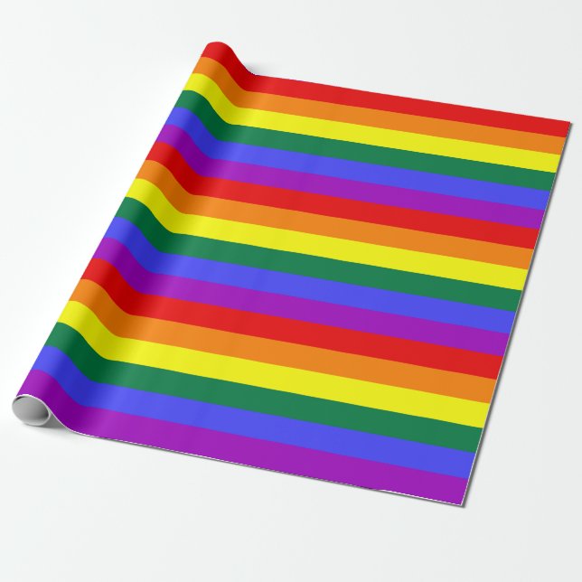 Papel De Regalo Bandera del Orgullo Iris (Desenrollado)