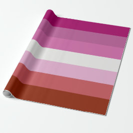 Papel De Regalo Bandera del Orgullo Lesbiano Rosa