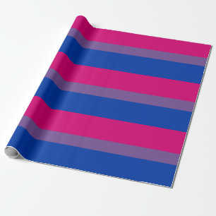 Papel De Regalo Bandera del orgullo LGBTQ bisexual Patrón rayado r