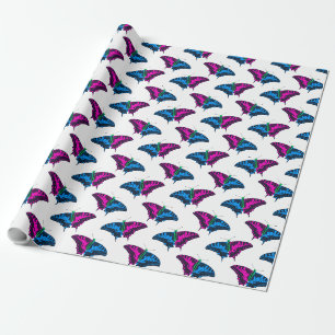 Papel De Regalo Bandera del Orgullo Polisexual Mariposa de cerda