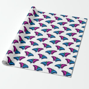 Papel De Regalo Bandera del Orgullo Polisexual Mariposa de cerda