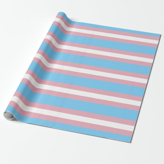 Papel De Regalo Bandera del Orgullo Trans (Desenrollado)