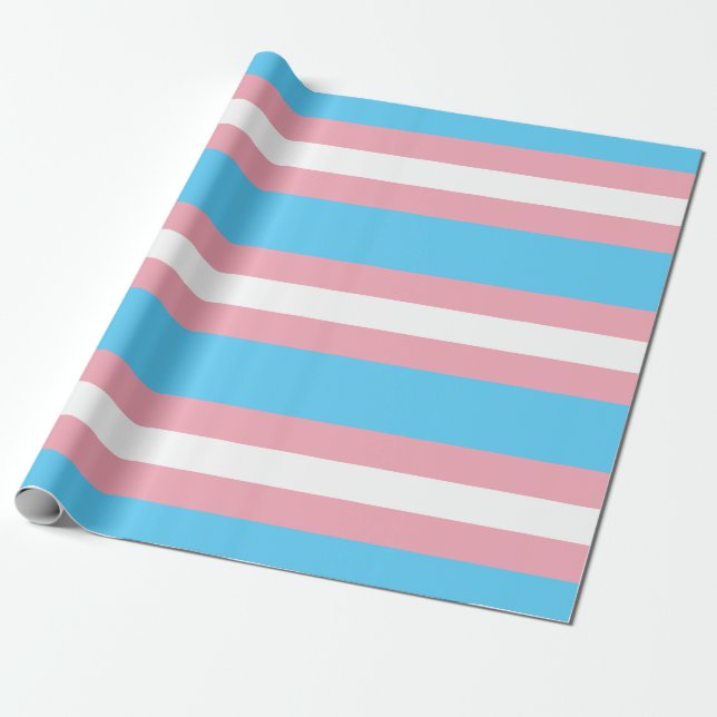 Papel De Regalo Bandera del Orgullo Transgénero (Desenrollado)