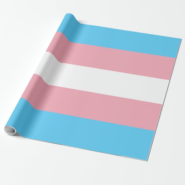 Papel De Regalo Bandera del Orgullo Transgénero Patrón LGBTQ Rayad (Desenrollado)