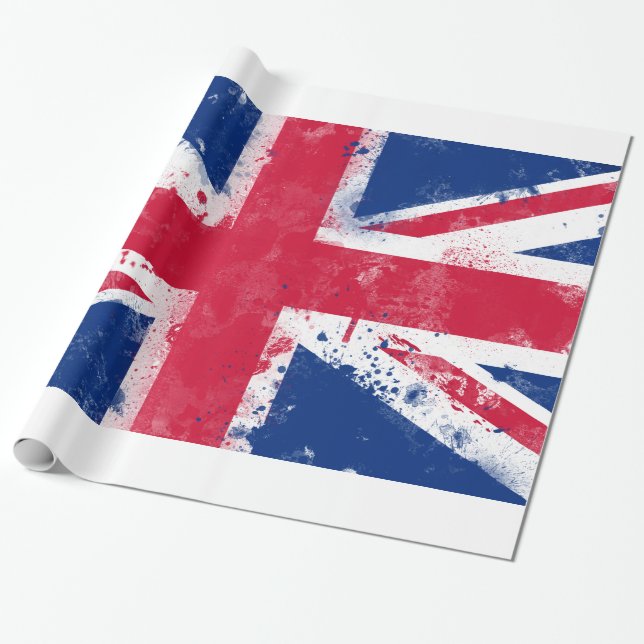 Papel De Regalo Bandera del Reino Unido o la bandera de la Unión (Desenrollado)