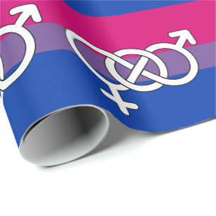 Papel De Regalo Bandera del Símbolo de Orgullo Bisexual