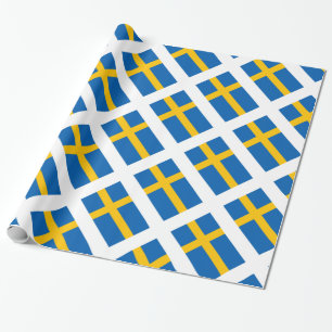Papel De Regalo Bandera del sueco de Sverige Suecia