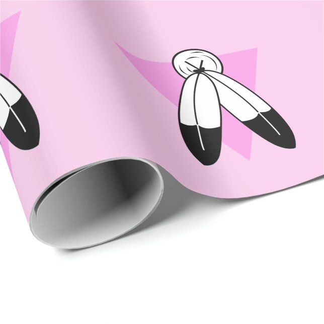 Papel De Regalo Bandera del Triángulo Rosa de Dos Espíritus (Esquina del rollo)