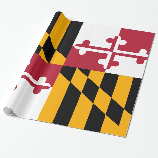 Papel De Regalo Bandera dinámica del estado de Maryland (Desenrollado)