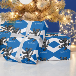 Papel De Regalo Bandera escocesa, rampante y regalos Escocia/hinch