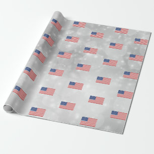 Papel De Regalo Bandera estadounidense América Patriótica de Estad