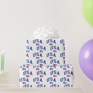 Papel De Regalo Bandera estadounidense del Día de la Independencia