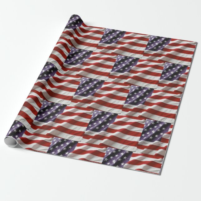 Papel De Regalo Bandera estadounidense - Estados Unidos (Desenrollado)